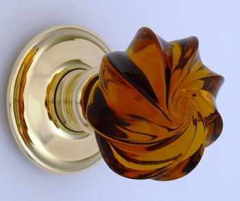 Whirl Glass Door Knobs